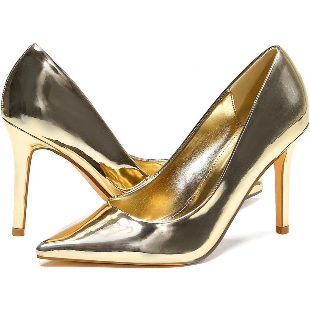 Elegant Gold Stiletto Heels